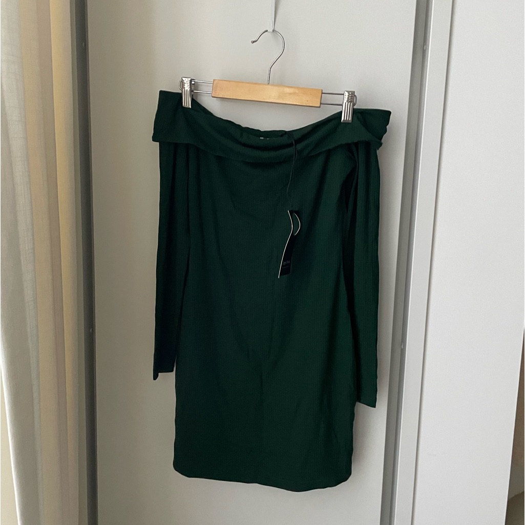 Privacy Please Off The Shoulder Bodycon Mini Dress